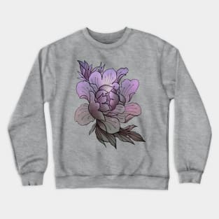 Cosmic Lavender Peony Crewneck Sweatshirt